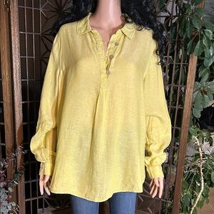 SIGRID OLSON 100% LINEN BLOUSE XL